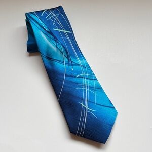 J. Garcia Neck‎ Tie Not Necessarily A Tree Collection 57 Blue Silk Gift Mens